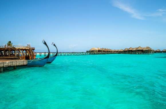 Lagoon Seaside Sea Boat Pier Hotel Resort Tropics Maldives Constance Halaveli Resort Photography Tropical