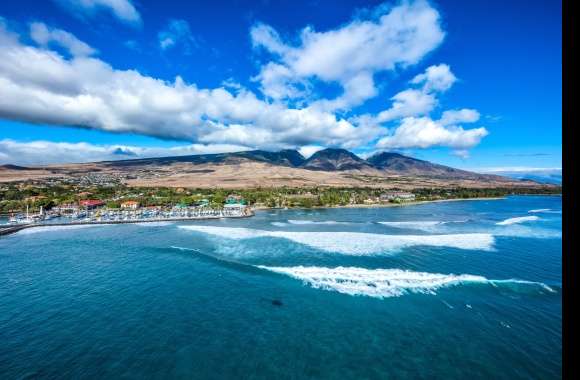 Lahaina Maui Surfers Hawaii Travel Photography Aerial