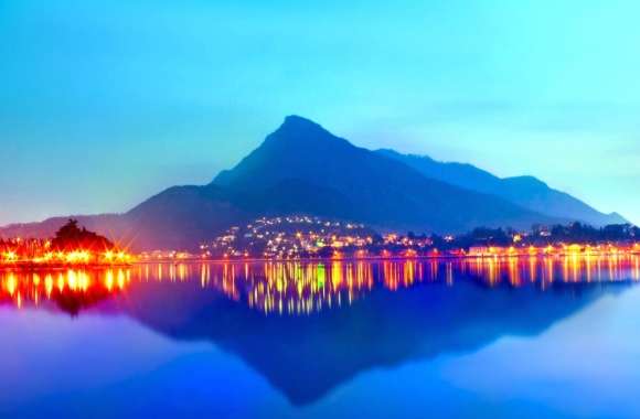 Lake Water Scenic Blue Twilight Photography Reflection