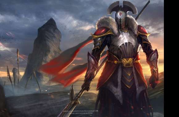 Landscape Spear Helmet Armor Fantasy Warrior Fantasy Warrior