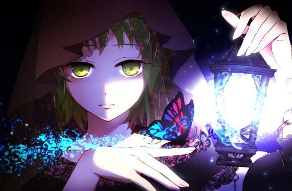 Light Butterfly Dark GUMI (Vocaloid) Anime Vocaloid Dark Anime wallpapers hd quality