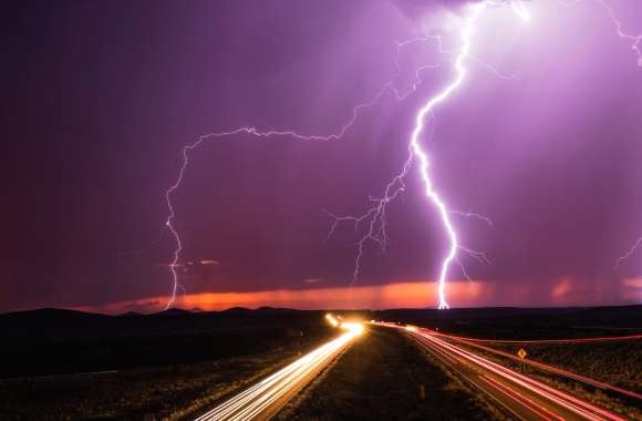 Light Time Lapse Road Cloud Storm Night Photography Lightning