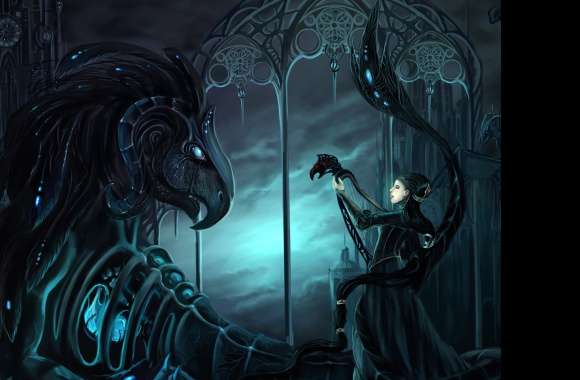 Long Hair Black Hair Dark Gothic Fantasy Dragon