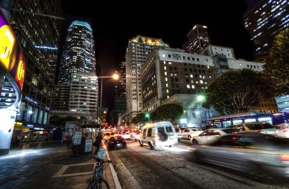 Los Angeles Skyscraper Building Street City Night USA Photography Place