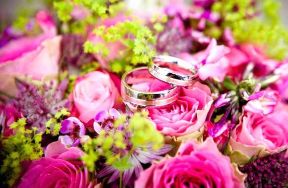 Love Rose Flower Bouquet Ring Holiday Wedding