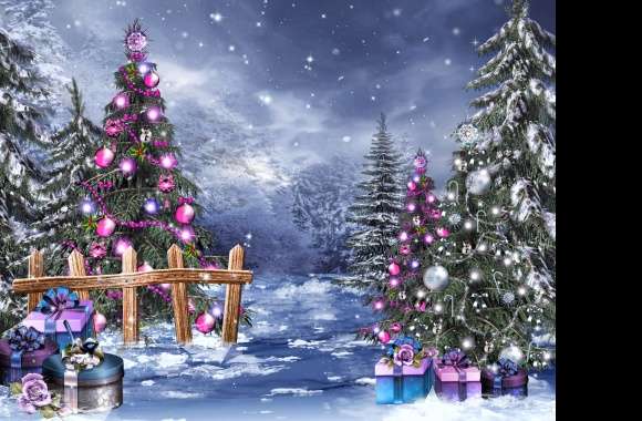 Magical Christmas Forest HD Holiday Bliss