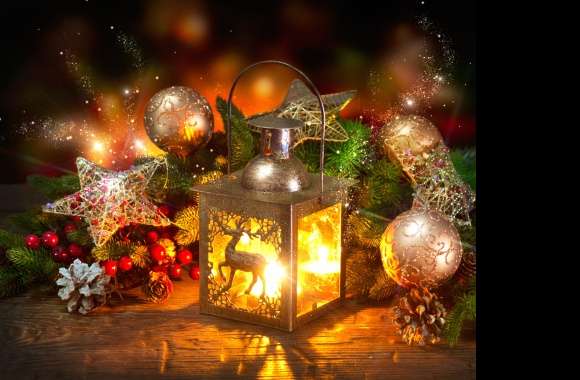 Magical Christmas Lantern A HD Holiday Decoration