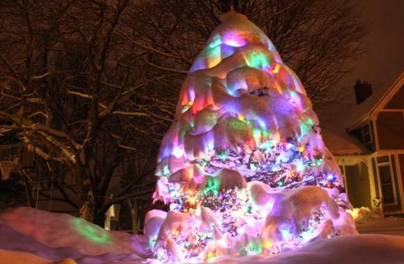 Magical Snowy Christmas Tree