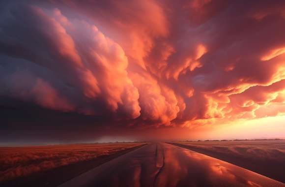 Majestic Cloudscape Road