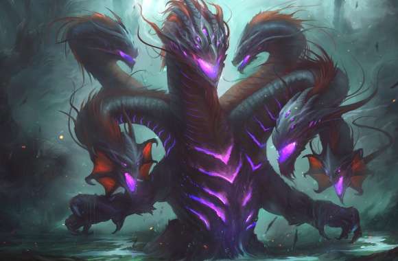 Majestic Hydra Fantasy Creature