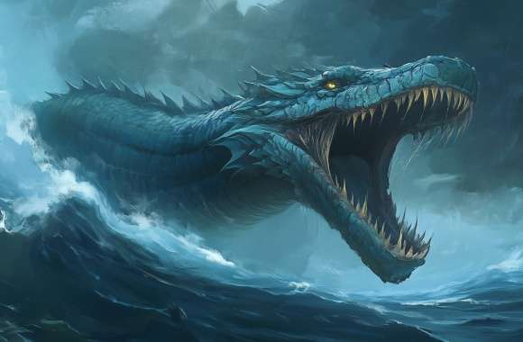 Majestic Sea Serpent An of Fantasy wallpapers hd quality