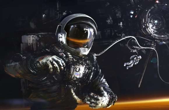 Mars Sci-Fi Astronaut - HD Space Wallpaper