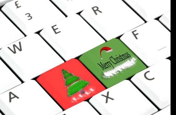 Merry Christmas Keyboard Holiday Christmas