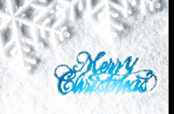 Merry Christmas White Snow Snowflake Holiday Christmas