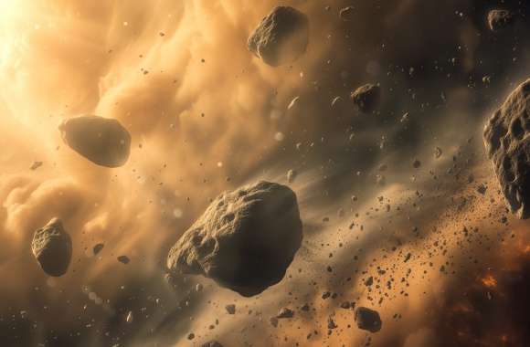 Mesmerizing Sci-Fi Asteroid Belt