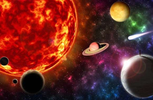 Meteor Colorful Colors Space Sci Fi Planet