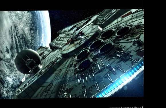 Millennium Falcon HD Sci-Fi Spaceship Wallpaper