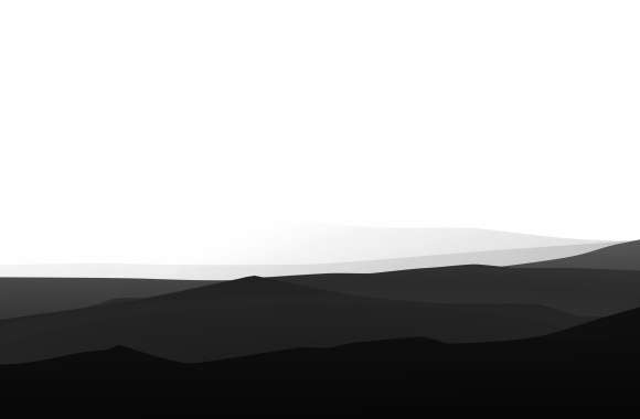 Minimalist Black & White Mountain Art -