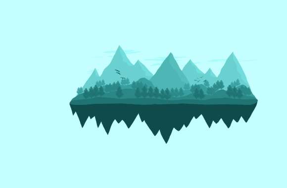 Minimalist Mountain Vector -