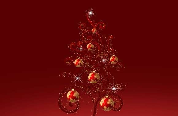 Minimalist Red Christmas Ornaments Christmas Tree Holiday Christmas