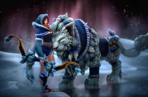 Mirana and Lion Winter Warrior - DotA 2