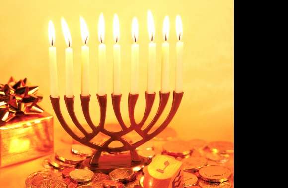 Money Coin Gift Candle Holiday Hanukkah wallpapers hd quality