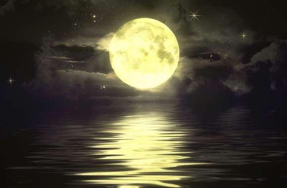 Moonlit Tranquility - HD Artistic Wallpaper