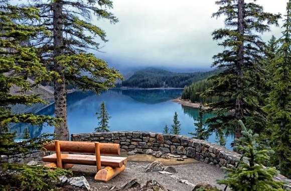 Moraine Lake Mist - Banff National Park