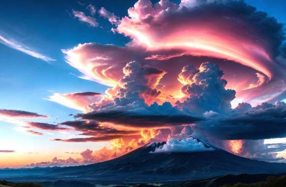 Mountain Cloud Landscape Artistic wallpapers hd quality