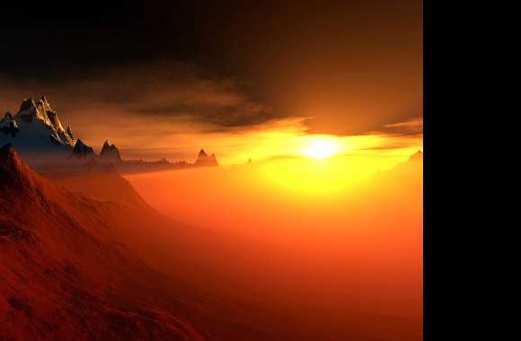 Mountain Sunrise Landscape - Artistic