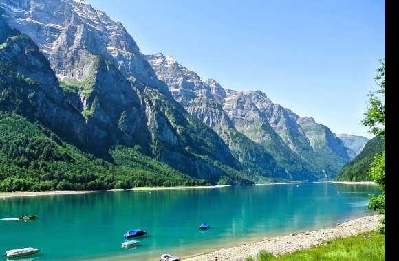 Mountain Switzerland Klöntalersee Photography Lake