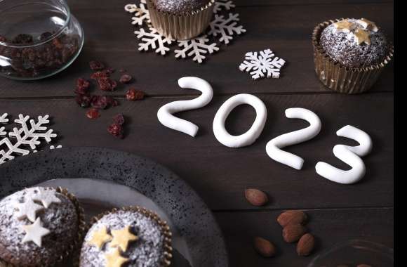 Muffin Holiday New Year 2023 wallpapers hd quality