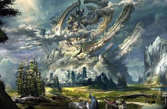 Mystic Realms HD Fantasy Landscape Wallpaper