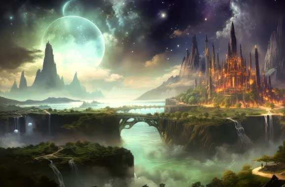 Mystical Castle Landscape wallpapers hd quality