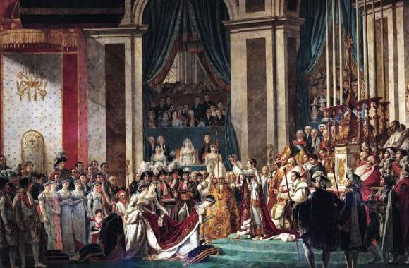 Napoleon Ceremony Coronation Paris Emperor Artistic Painting