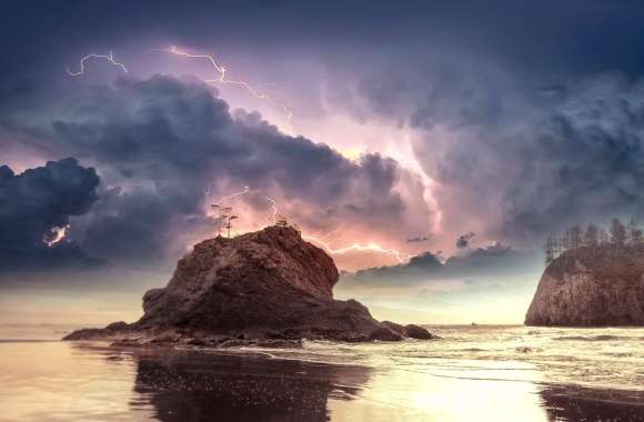 Nature Ocean Sky Photography Lightning