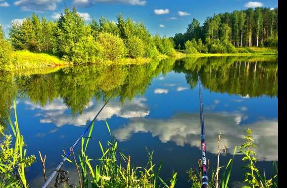 Nature River Fishing Sports wallpapers hd quality