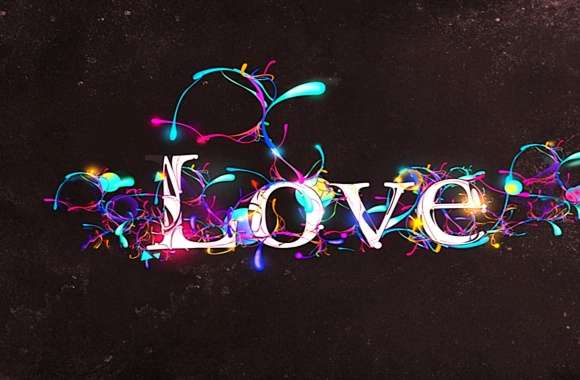 Neon Love Typography