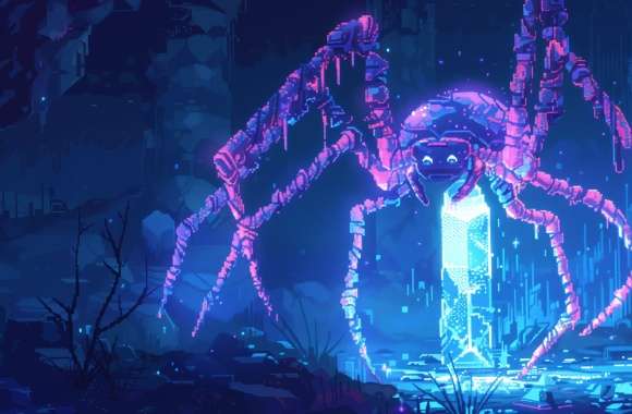 Neon Spider Fantasy wallpapers hd quality