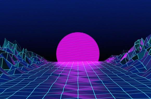 Neon Sun Retro Wave