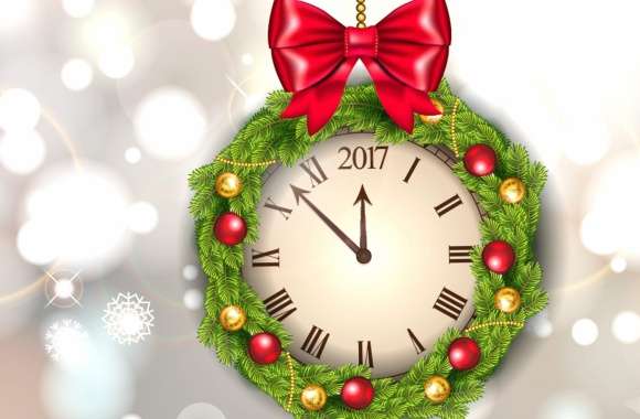 New Year 2017 Holiday Clock wallpapers hd quality