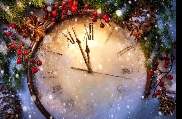 New Year Clock Holiday Christmas