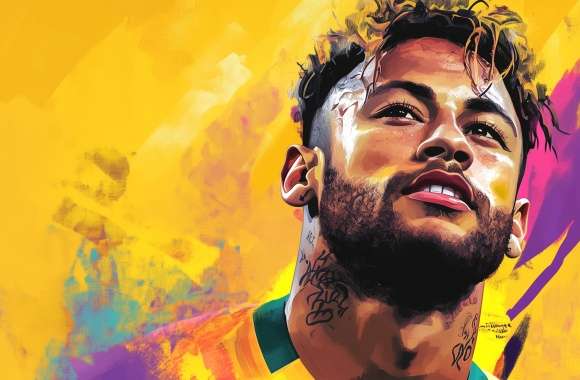 Neymar in Action HD Soccer Wallpaper