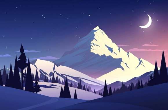 Night Artistic Mountain