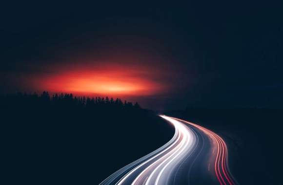 Night Highway Lights -