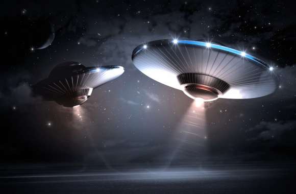 Nighttime Sci-Fi UFO Encounter