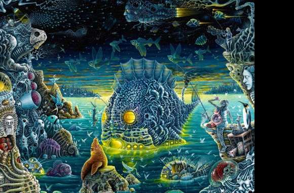 Ocean Creepy Horror Dark Artistic Psychedelic