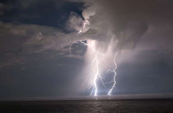 Ocean Landscape Nature Photography Lightning