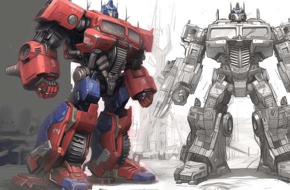 Optimus Prime Transformers Sketch