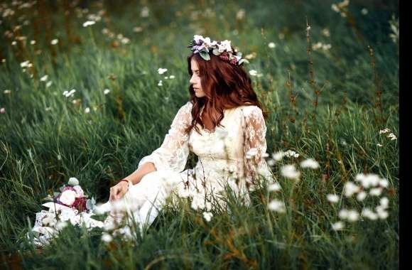 Peaceful Woman in Nature -